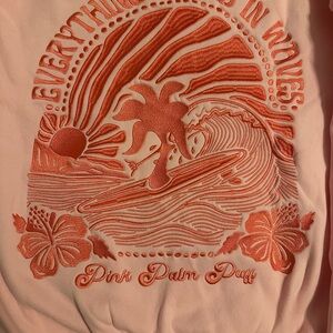 Pink Palm Puff hoodie
